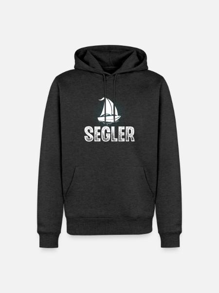 Segeln Segler Segelboot - Männer Premium Bio Hoodie - Anthrazit meliert