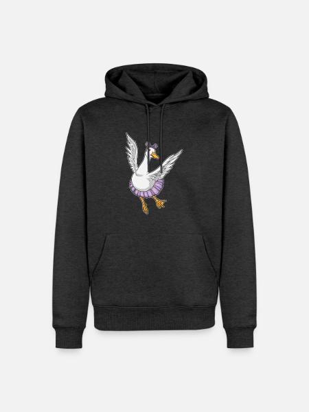 Duck Ballerina Ballet Dance - Men’s Premium Organic Hoodie - heather anthracite