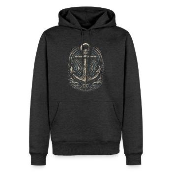 Shanty Chor Seemannslieder - Männer Premium Bio Hoodie - Anthrazit meliert - Vorne - Thijin (182cm)