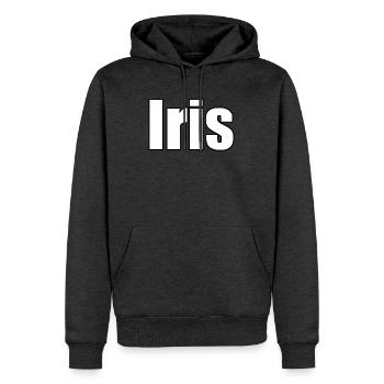Iris - Männer Premium Bio Hoodie - Anthrazit meliert - Vorne - Thijin (182cm)