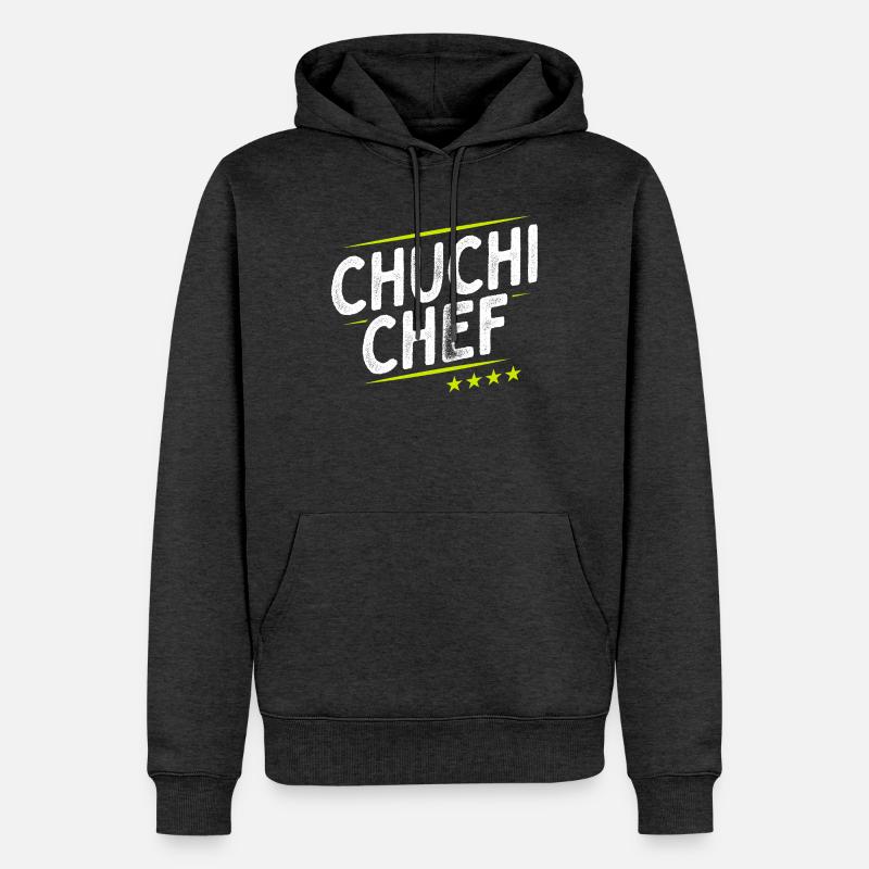 Küchenchef - Chuchi Chef - Schweizerdeutsch - Männer Premium Bio Hoodie - Anthrazit meliert