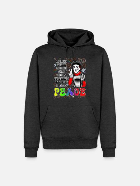 Frieden ist das Wichtigste - Männer Premium Bio Hoodie - Anthrazit meliert