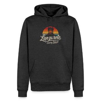 Lanzarote - Canary Islands - Kanaren - Vulkane - Männer Premium Bio Hoodie - Anthrazit meliert - Vorne - Thijin (182cm)