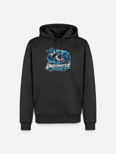 Unterwasser Rugby Logo - Männer Premium Bio Hoodie - Anthrazit meliert