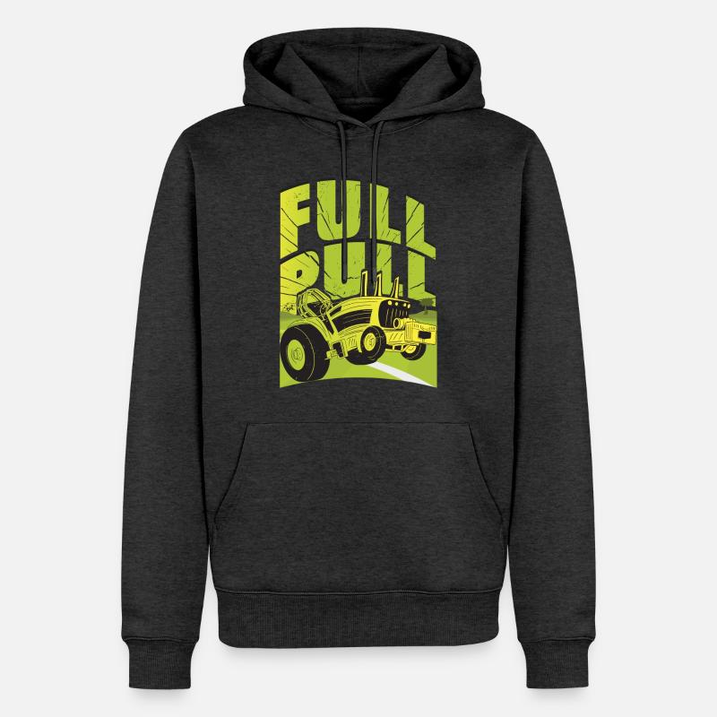 Traktor Pulling - Männer Premium Bio Hoodie - Anthrazit meliert