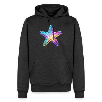 Seestern - Männer Premium Bio Hoodie - Anthrazit meliert - Vorne - Thijin (182cm)