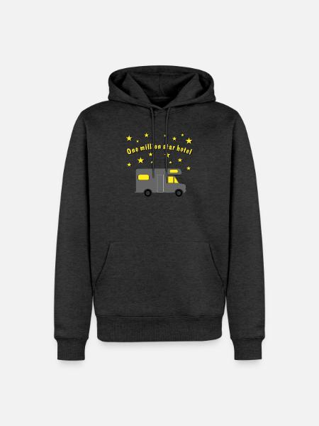 one million star hotel - Männer Premium Bio Hoodie - Anthrazit meliert
