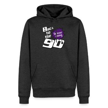 90s Party , Theme Party , forever Young (25) - Men’s Premium Organic Hoodie - heather anthracite - Front - Thijin (182cm)