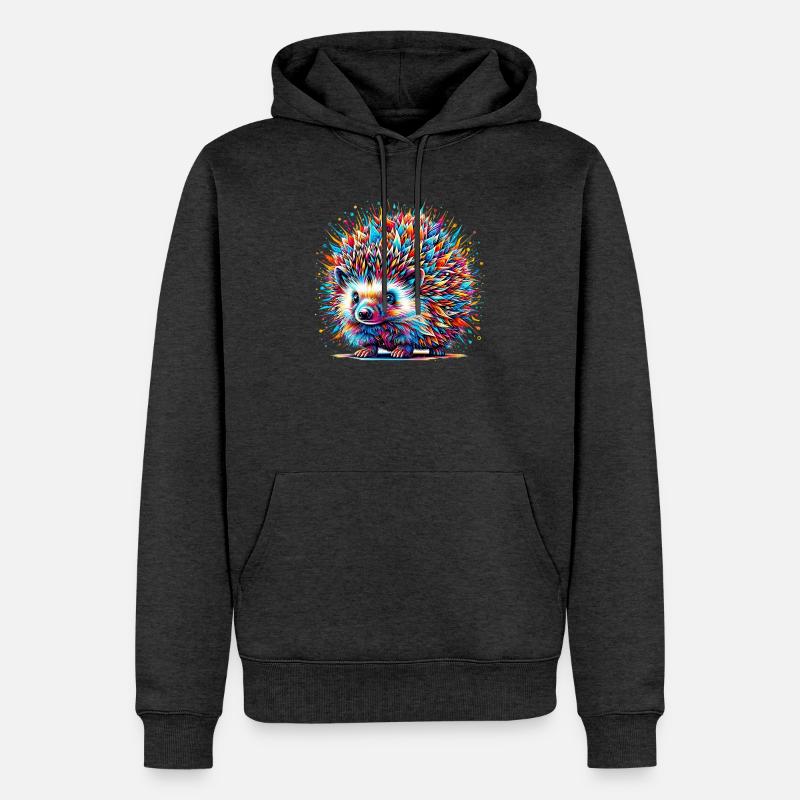 Igel - Männer Premium Bio Hoodie - Anthrazit meliert