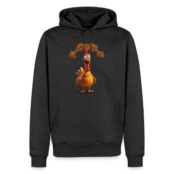 Dessin animé F-Can-F du Coq | Poulet, photos drôles - Sweat à capuche Premium bio Homme - anthracite chiné - Devant - Thijin (182cm)