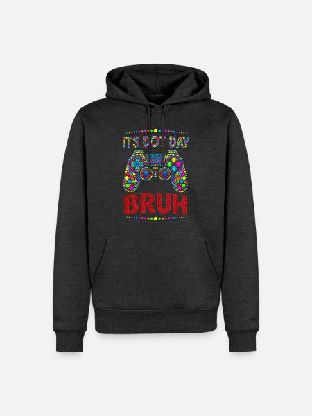 Its Dot Day Bruh Gaming  - Männer Premium Bio Hoodie - Anthrazit meliert