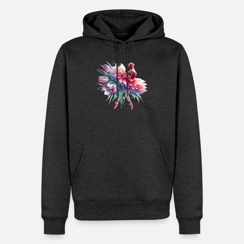 Danseuse de ballet avec tutu - Sweat à capuche Premium bio Homme - anthracite chiné