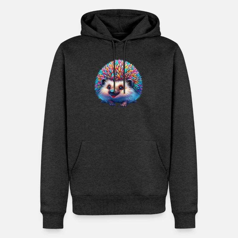 Igel - Männer Premium Bio Hoodie - Anthrazit meliert