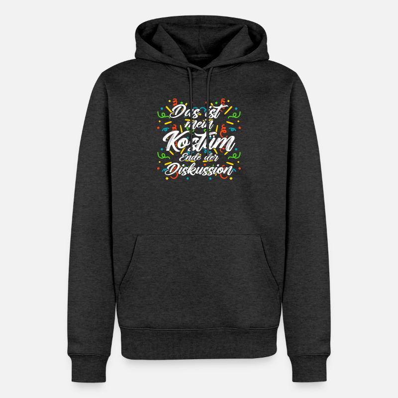 Carnaval : Mon costume Fin de la discussion - Sweat à capuche Premium bio Homme - anthracite chiné