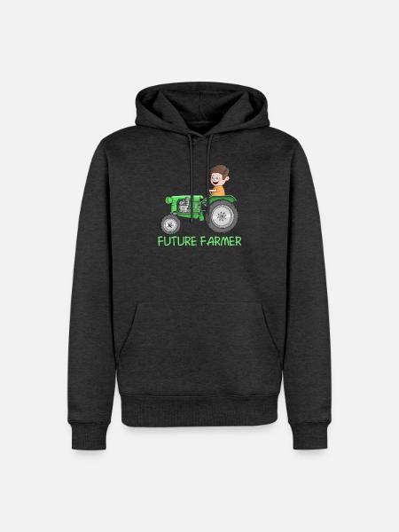Nachwuchs Landwirt - Bauer - future farmer - Männer Premium Bio Hoodie - Anthrazit meliert