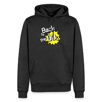 90s Party , Theme Party , 90s Back to (25) - Men’s Premium Organic Hoodie - heather anthracite - Front - Thijin (182cm)