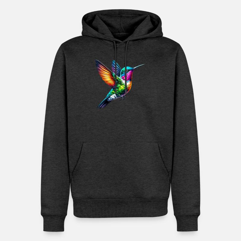 Colibri - Sweat à capuche Premium bio Homme - anthracite chiné
