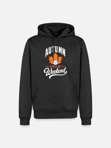 Herbst – Autumn Stole My Weekend - Männer Premium Bio Hoodie - Anthrazit meliert