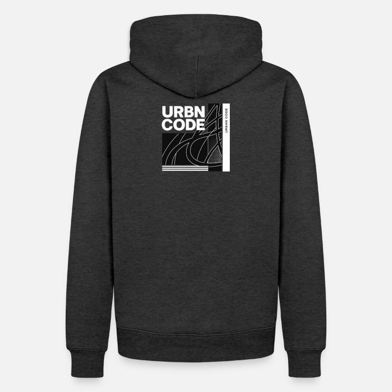 Conception de lignes de code urbain - Sweat à capuche Premium bio Homme - anthracite chiné