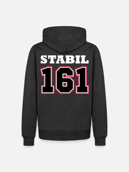 STABIL 161 - FOOTBALL RED - Männer Premium Bio Hoodie - Anthrazit meliert