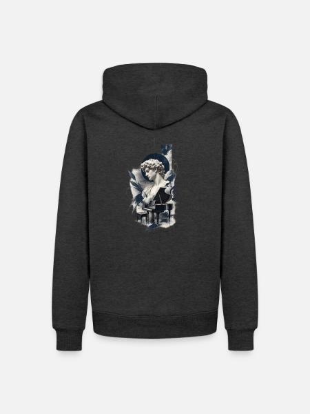Ästhetische Klavierkunst - Männer Premium Bio Hoodie - Anthrazit meliert