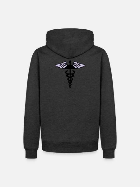 Caduceus - Männer Premium Bio Hoodie - Anthrazit meliert