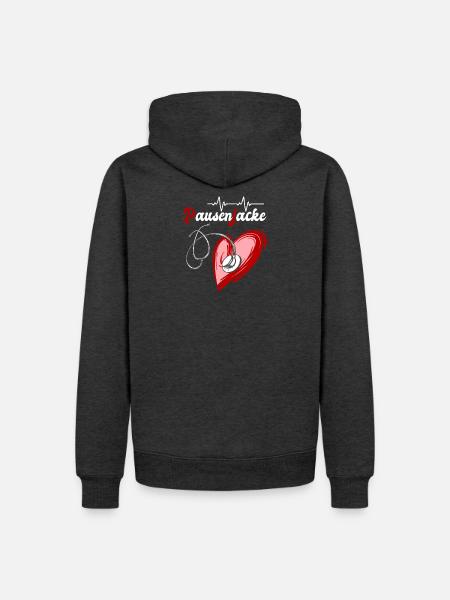 Pausenjacke Medizin - Männer Premium Bio Hoodie - Anthrazit meliert