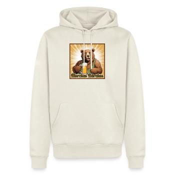 Bierchen Bärchen - Männer Premium Bio Hoodie - Naturweiß - Vorne - Nico (187cm)