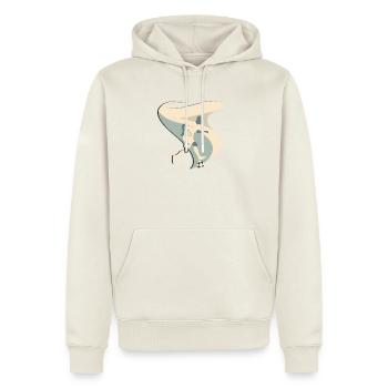 ⚽🔥 Football Passion – Spieler & Dribbling T-Shirt - Männer Premium Bio Hoodie - Naturweiß - Vorne - Nico (187cm)