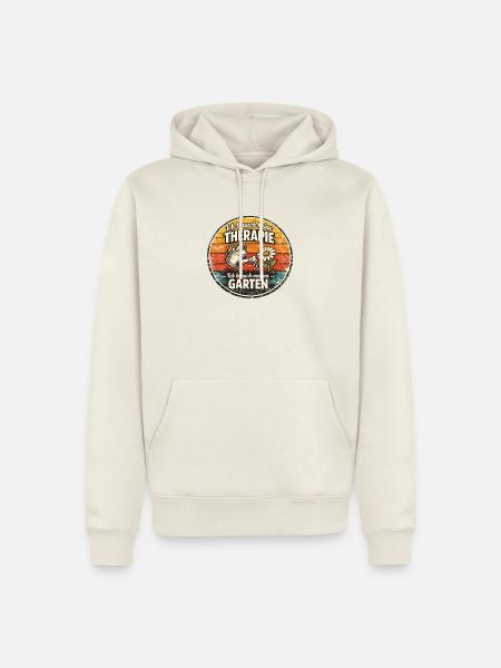 Gartenliebe statt Therapie - Männer Premium Bio Hoodie - Naturweiß