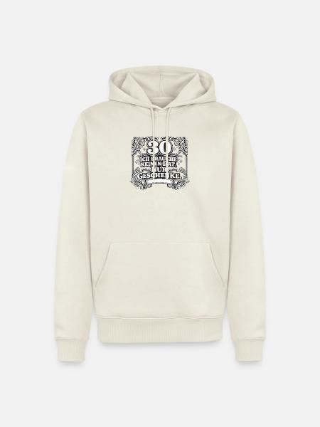 30: Kein Rat, nur Geschenke - Männer Premium Bio Hoodie - Naturweiß