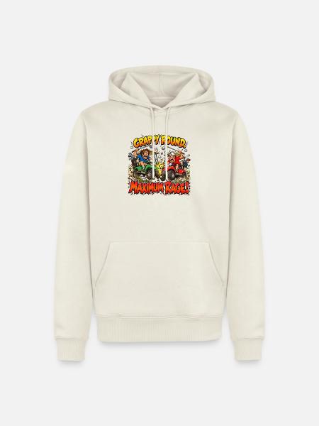 Schlechte Runde – Maximale Wut - Männer Premium Bio Hoodie - Naturweiß