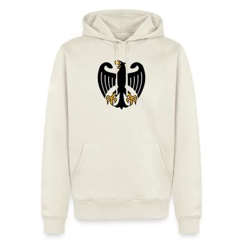 Bundesadler Deutschland Adler Wappen - Männer Premium Bio Hoodie - Naturweiß - Vorne - Nico (187cm)