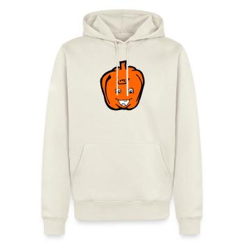Paprika - Men’s Premium Organic Hoodie - off white - Front - Nico (187cm)