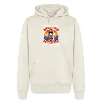 Reichet Mir Den Controller Pixel Faultier - Männer Premium Bio Hoodie - Naturweiß - Vorne - Nico (187cm)