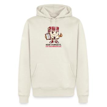 Neujahr Kalender Trainingsplan statt Vorsatz - Männer Premium Bio Hoodie - Naturweiß - Vorne - Nico (187cm)