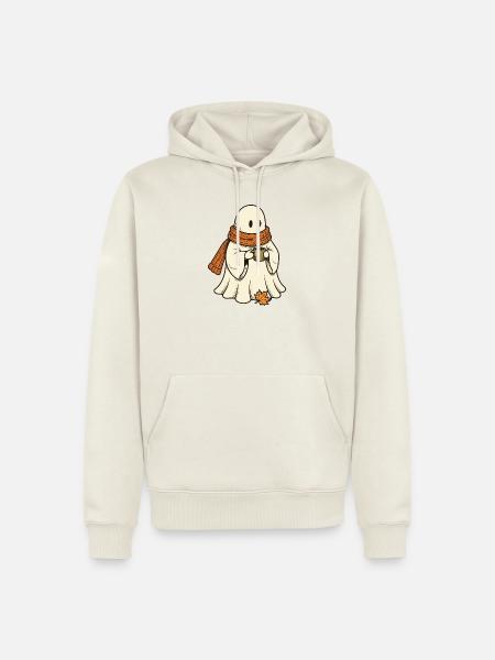 Wärmender Herbstgeist - Männer Premium Bio Hoodie - Naturweiß
