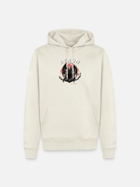 Dämonenwächter in Ketten - Männer Premium Bio Hoodie - Naturweiß