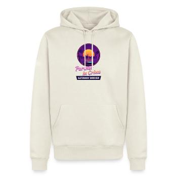 Getaway Driver Partner - Männer Premium Bio Hoodie - Naturweiß - Vorne - Nico (187cm)