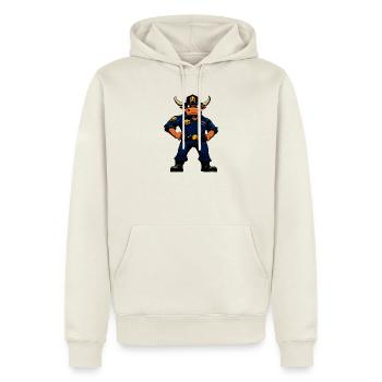 Stiere Polizei / Cop Stier - Männer Premium Bio Hoodie - Naturweiß - Vorne - Nico (187cm)