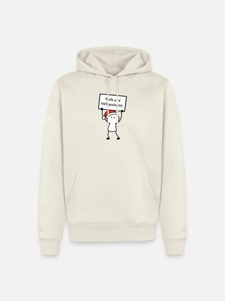 Heute wird nachgeschenkt. | Weihnachtshumor - Männer Premium Bio Hoodie - Naturweiß