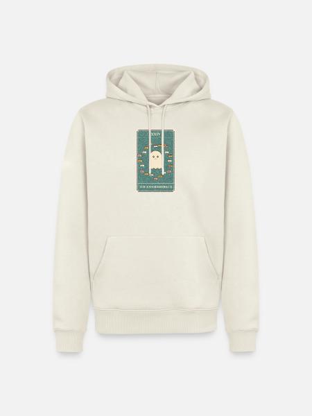 Der Tarot-Geist des Überdenkers - Männer Premium Bio Hoodie - Naturweiß