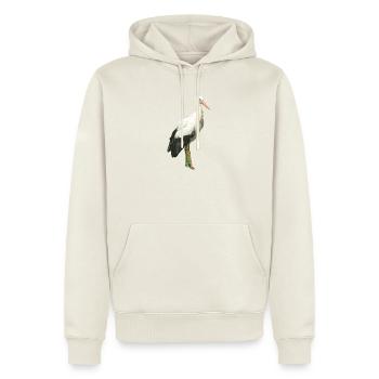 Storch - Männer Premium Bio Hoodie - Naturweiß - Vorne - Nico (187cm)