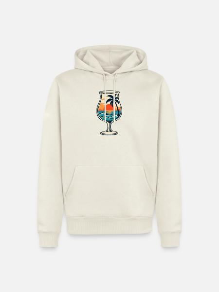 Sunset Cocktail - Männer Premium Bio Hoodie - Naturweiß