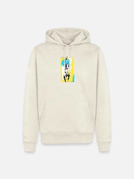 Yoga - Männer Premium Bio Hoodie - Naturweiß