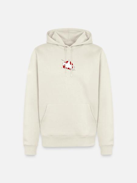 Cavalry / Kavallerie rote Sonne - Männer Premium Bio Hoodie - Naturweiß