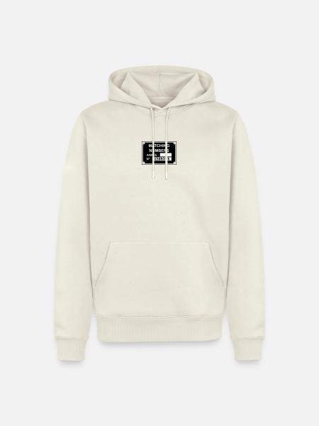 Matching Numbers - Sweat à capuche Premium bio Homme - blanc cassé