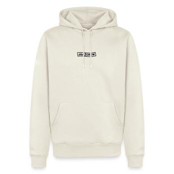 Bachelor Party Crew - Emblem - Men’s Premium Organic Hoodie - off white - Front - Nico (187cm)