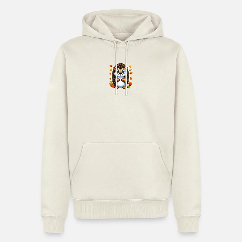 Karl le hérisson (hérisson) - Sweat à capuche Premium bio Homme - blanc cassé