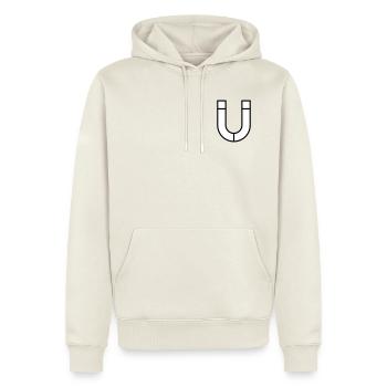 Magnet - Men’s Premium Organic Hoodie - off white - Front - Nico (187cm)